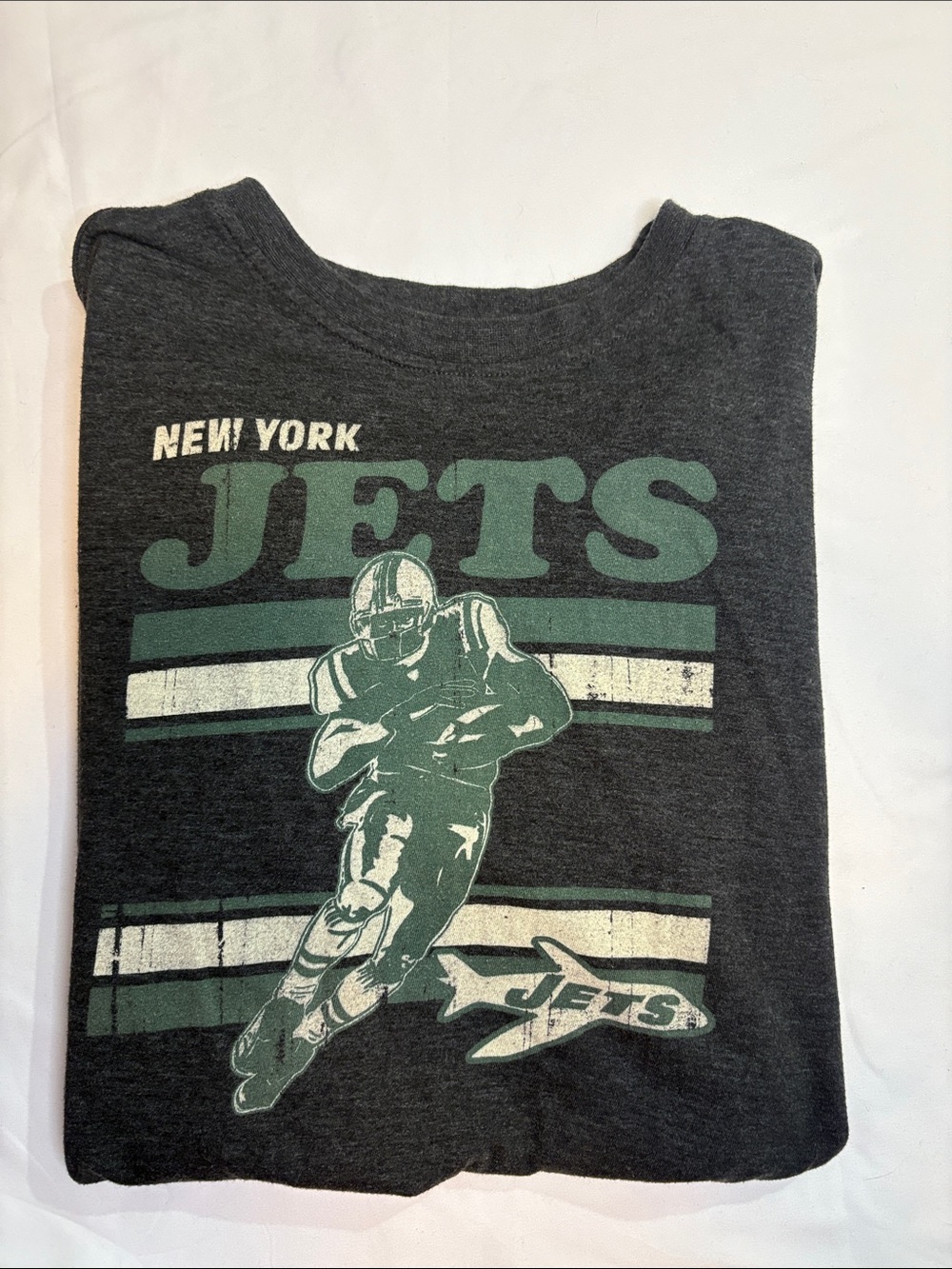 Youth XL New York NY Jets T-Shirt NFL Football Player Retro Style Graphic Tee